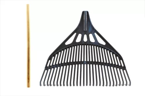 Mătură Frunze Plastic 66 cm Mâner NEGRU