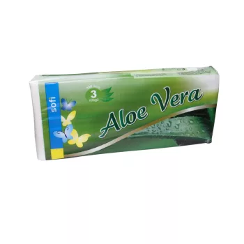   Papírzsebkendő Sofi 100 Darabos Illatos Aloe Vera (50/#_1200/rkl)