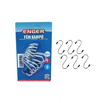 Kampó Fém S 6cm 6 Darabos eng-466 (60/gy_120/#)