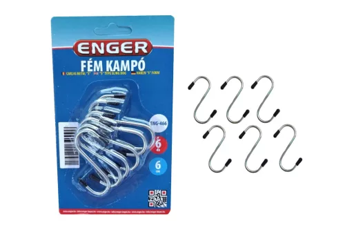 Kampó Fém S 6cm 6 Darabos eng-466 (60/gy_120/#)