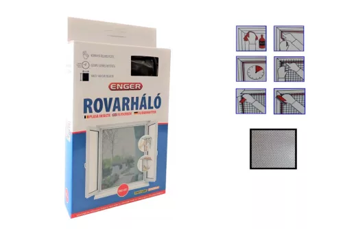Rovarháló Fekete 100*100cm Tépőzárral eng-481 (96/#)