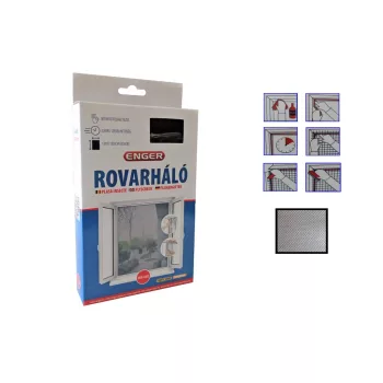 Rovarháló Fekete 130*130cm Tépőzárral eng-482 (96/#)