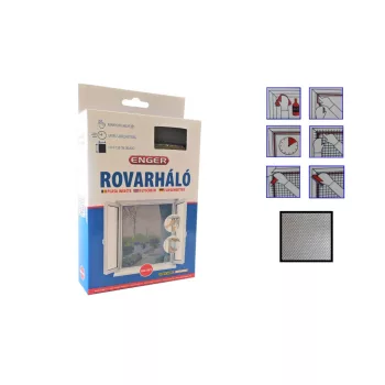 Rovarháló Fekete 130*150cm Tépőzárral eng-483 (96/#)