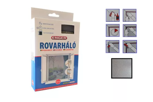 Rovarháló Fekete 130*150cm Tépőzárral eng-483 (96/#)