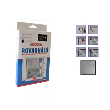 Rovarháló Fekete 150*150cm Tépőzárral eng-484 (96/#)