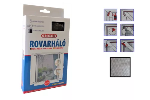 Rovarháló Fekete 150*150cm Tépőzárral eng-484 (96/#)