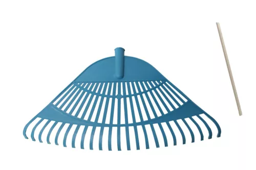 Mătură de frunze Plastic Mic 55cm cu mâner cu 23 de dinți COLORAT