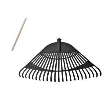   Mătură pentru frunze Plastic Mic 55cm cu mâner 23 dinți NEGRU