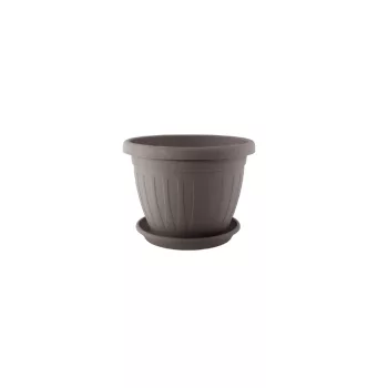 Ghiveci de flori + Coaster Venecia 12cm Mocha