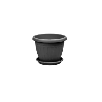 Ghiveci de flori + Coaster Venecia 14cm Antracit
