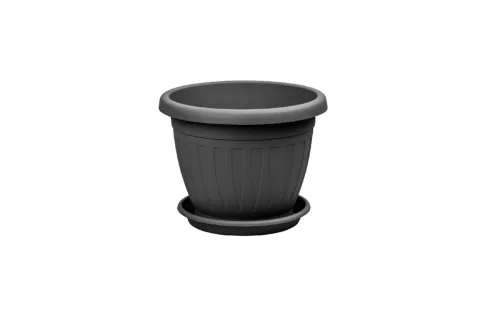 Ghiveci de flori + Coaster Venecia 14cm Antracit