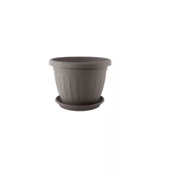 Ghiveci de flori + Coaster Venecia 14cm Mocha
