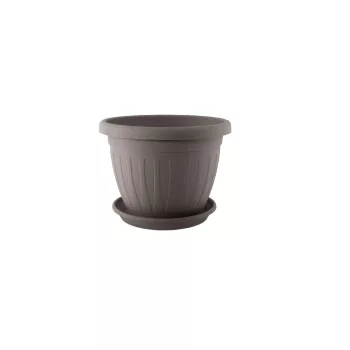 Ghiveci de flori + Coaster Venecia 17cm Mocha
