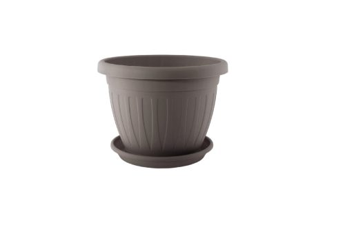Virágcserép+Alátét Venecia 17cm Mokka