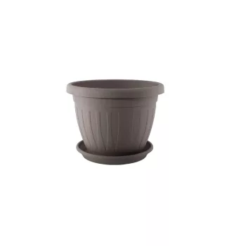 Ghiveci de flori + Coaster Venecia 20cm Mocha