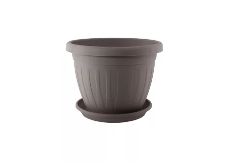 Ghiveci de flori + Coaster Venecia 20cm Mocha