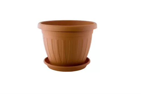 Ghiveci de flori + Coaster Venecia 25cm Terra