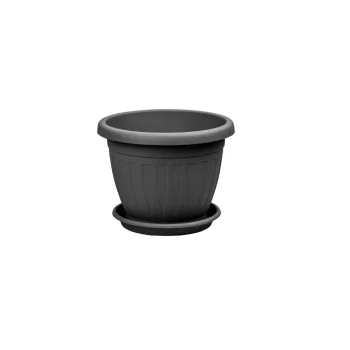 Ghiveci + Coaster Venecia 25cm Antracit