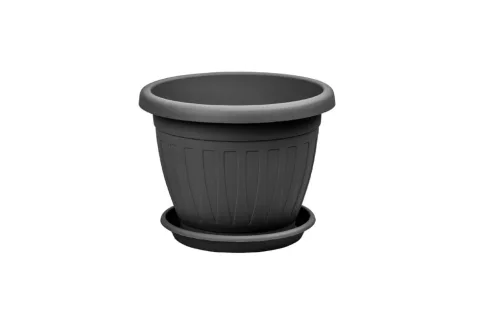 Ghiveci + Coaster Venecia 25cm Antracit