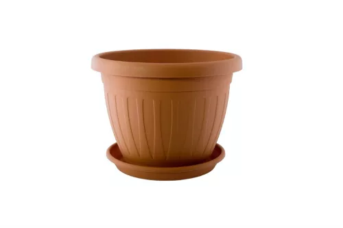 Ghiveci de flori + Coaster Venecia 30cm Terra
