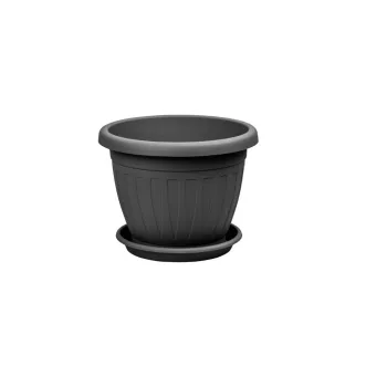 Ghiveci de flori + Coaster Venecia 30cm Antracit