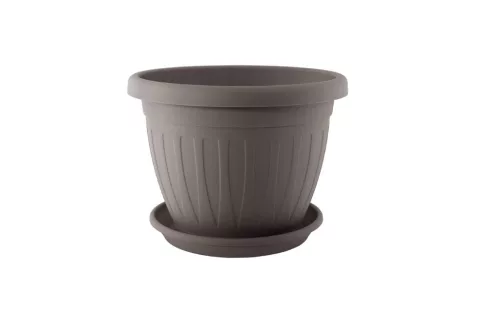 Ghiveci de flori + Coaster Venecia 30cm Mocha
