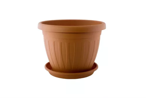 Ghiveci de flori + Coaster Venecia 36cm Terra