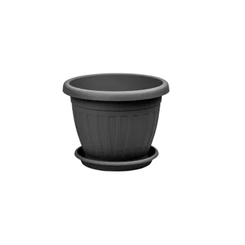 Ghiveci de flori + Coaster Venecia 36cm Antracit