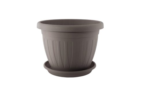 Virágcserép+Alátét Venecia 36cm Mokka 