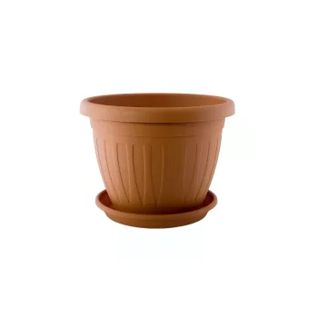 Ghiveci de flori + Coaster Venecia 45cm Terra (12/#_72/rkl)