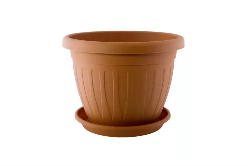 Ghiveci de flori + Coaster Venecia 45cm Terra (12/#_72/rkl)