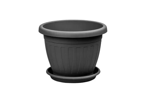 Ghiveci + Coaster Venecia 45cm Antracit