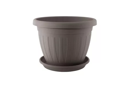 Ghiveci de flori + Coaster Venecia 45cm Mocha
