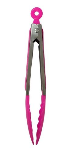 Lebensmittelzange Zange Metall+Silikon 25cm eng-528