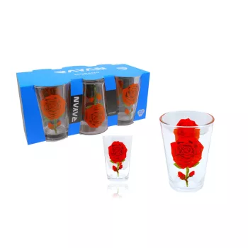 Pohár Üveg Morano Dekoros 190ml 6 Darabos (12/#_288/rkl)