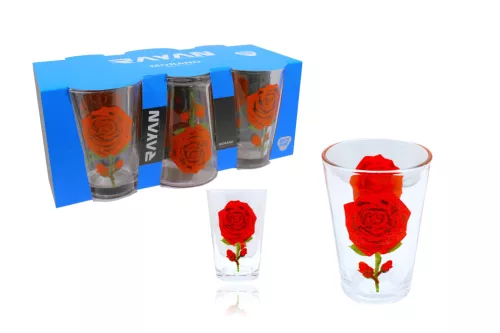 Pohár Üveg Morano Dekoros 190ml 6 Darabos (12/#_288/rkl)