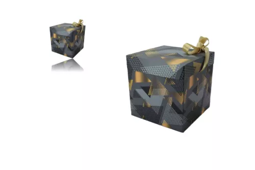 Ajándék Doboz Papír Kockás 15*15*15cm Lu-89 (12/gy_360/#)