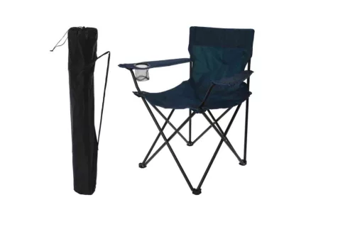 Scaun de camping cu spătar pliabil și suport pentru bere FD8300510