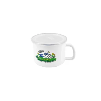 Zománcozott Bögre 12cm+Műanyag Tető (12/gy_48/#)