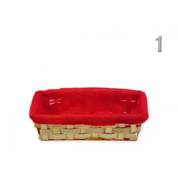 Cos din bambus cu Material Colorat 208-71 - 21*13*H6cm
