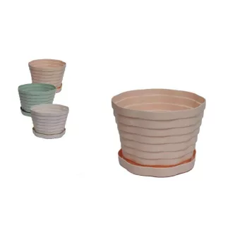   Műanyag Kaspó Mix Alátéttel 140-M-19/M - D15.5*11.5Hcm (144/#)