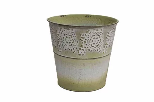 Bádog Kaspó Kerek 140-B-341 - D15*14.3H*D11cm (80/#)