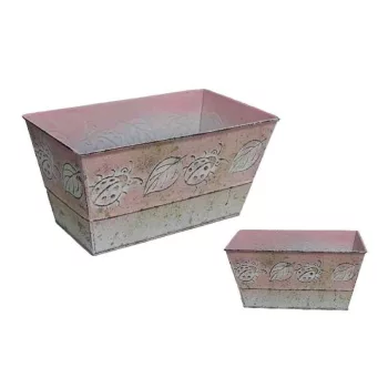   Bádog Kaspó Pink 140-B-404 - (23*13)*12H*(18.5*8.5)cm (90/#)