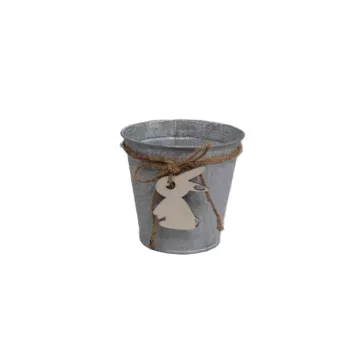 Bádog Kaspó Logóval 140-B-416/S - D13*12H*D9cm (108/#)