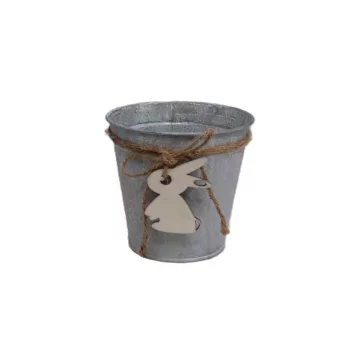 Bádog Kaspó Logóval 140-B-416/M - D16.5*15H*D12cm (90/#)
