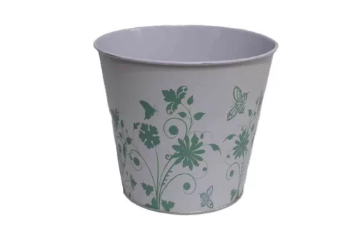 Bádog Kaspó Lepkés 140-B-505 - D18*16H*D13cm (60/#)