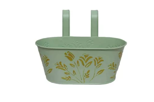 Bádog Kaspó Ovális Akasztós 140-B-516 - (26*14)*11H*(21*11)cm (30/#)