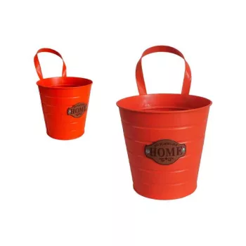   Bádog Kaspó Narancs, Home 140-B-523 - D15*14.5H/22TH*D11cm (90/#)