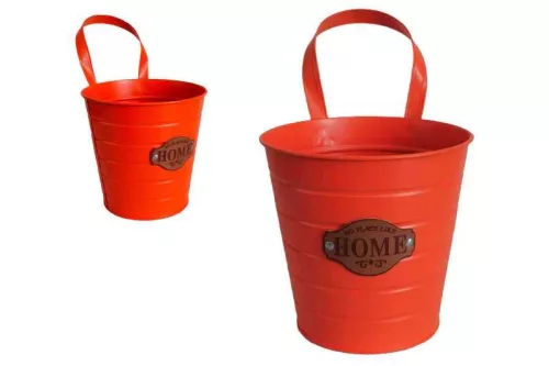 Bádog Kaspó Narancs, Home 140-B-523 - D15*14.5H/22TH*D11cm (90/#)
