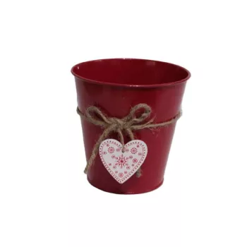 Bádog Kaspó Logóval 140-B-531/M - D18*16H*D13cm (50/#)